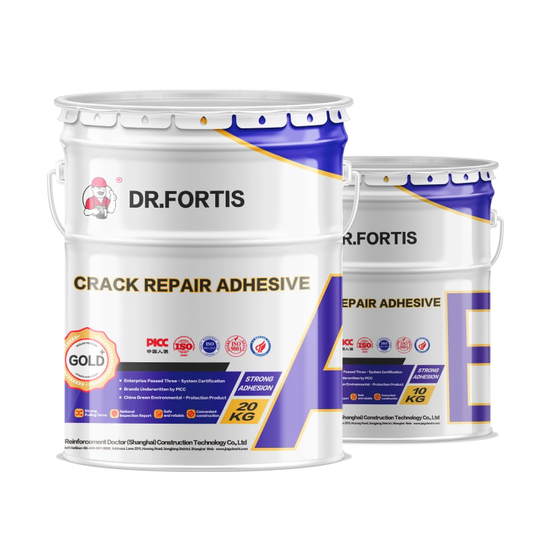 Crack repair adhesive