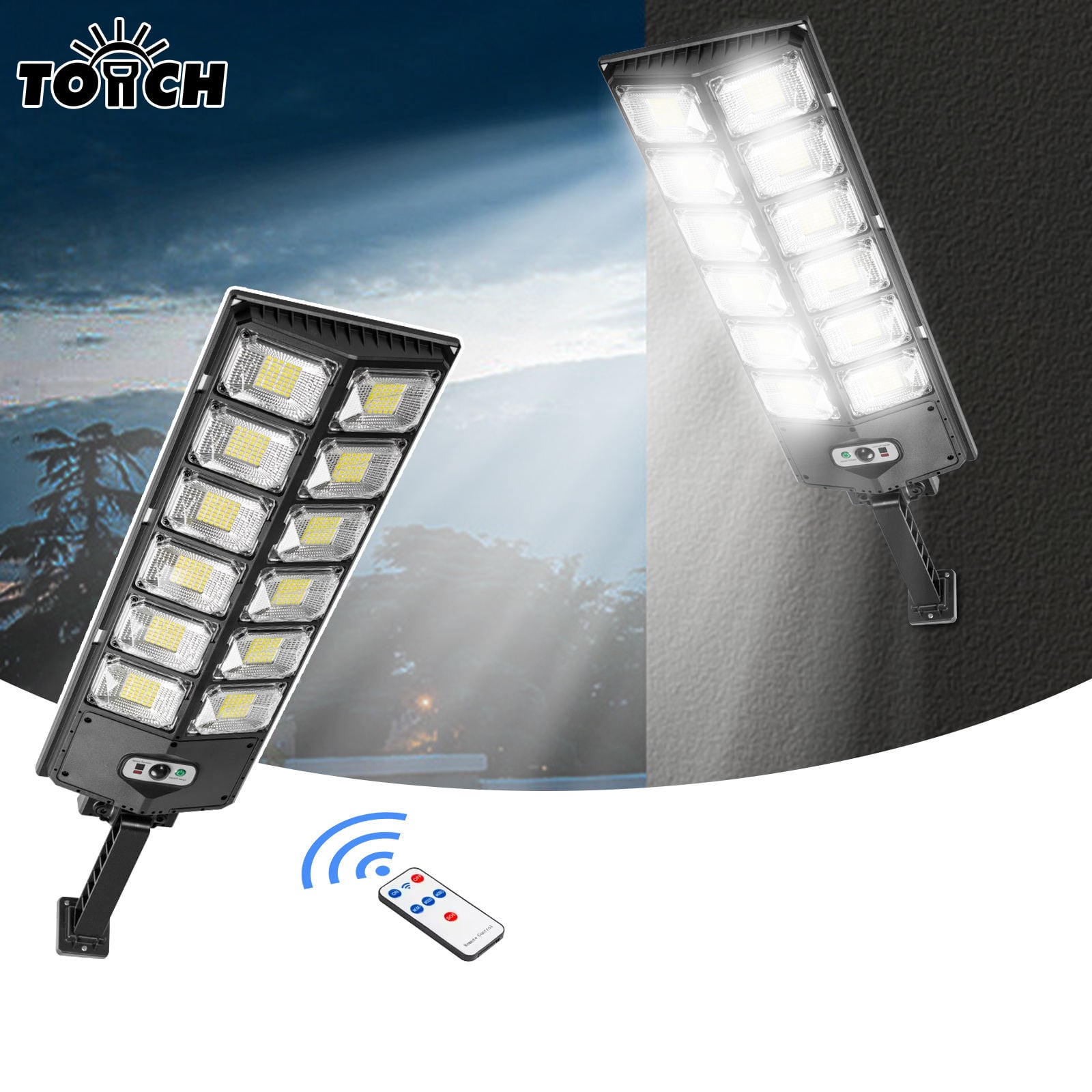 How do solar wall lights improve outdoor lighting efficiency in buildings?