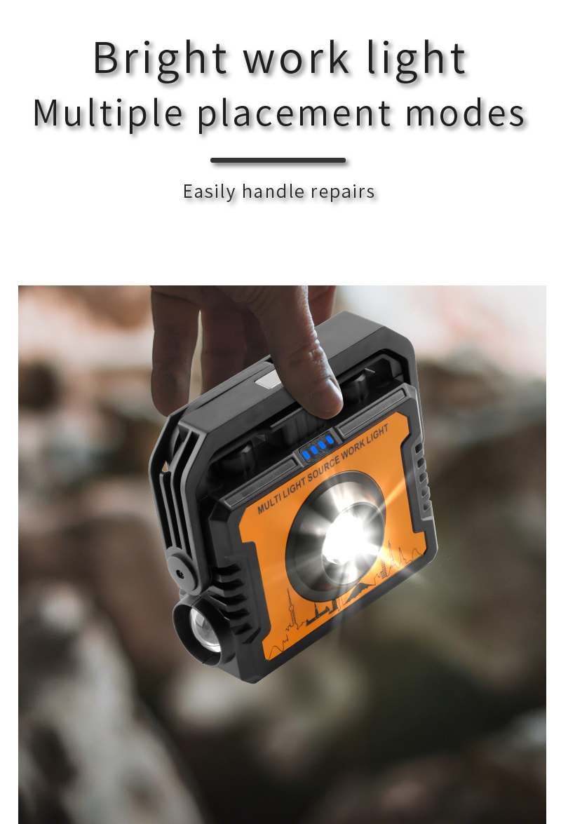 solar rechargeable camping light with stand hook  power bank usb type c-16