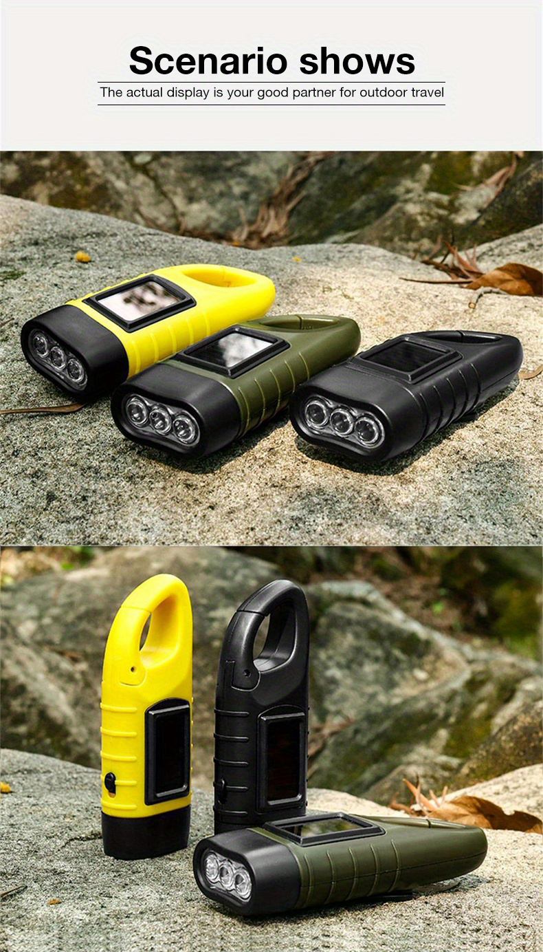 solar  hand crank emergency led flashlight portable mini torch-11
