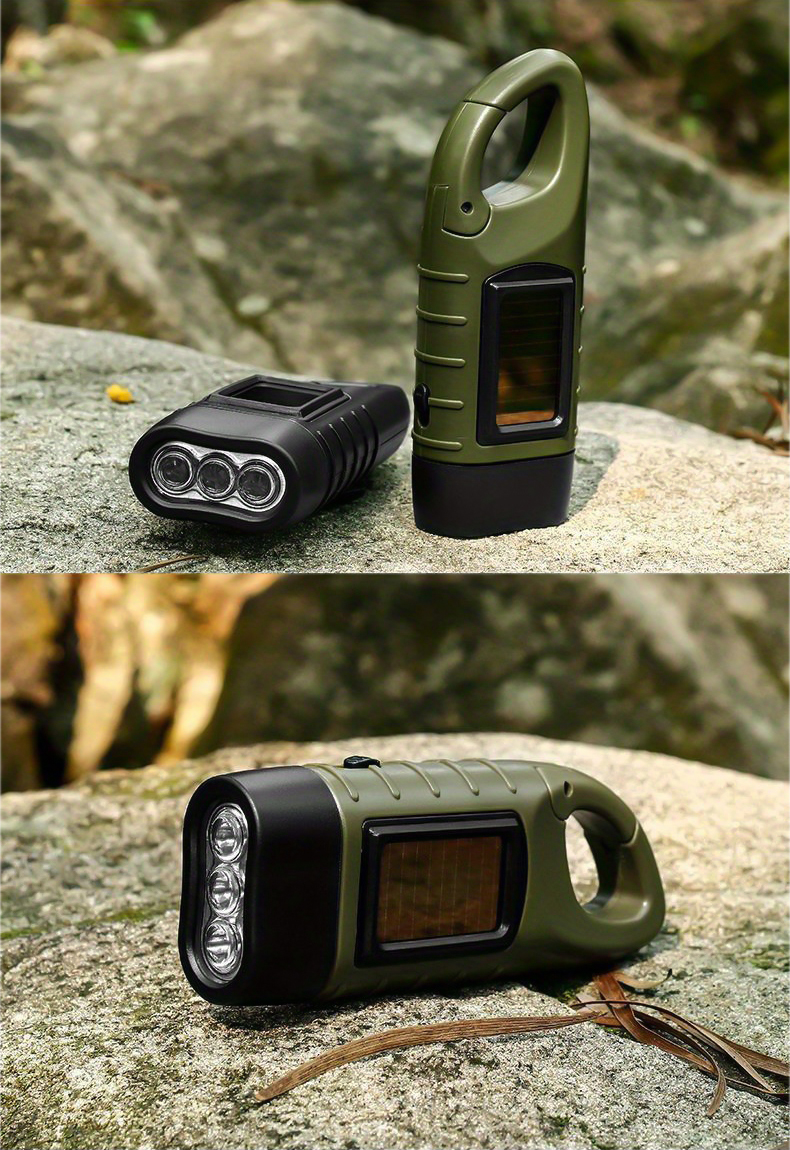 solar  hand crank emergency led flashlight portable mini torch-10