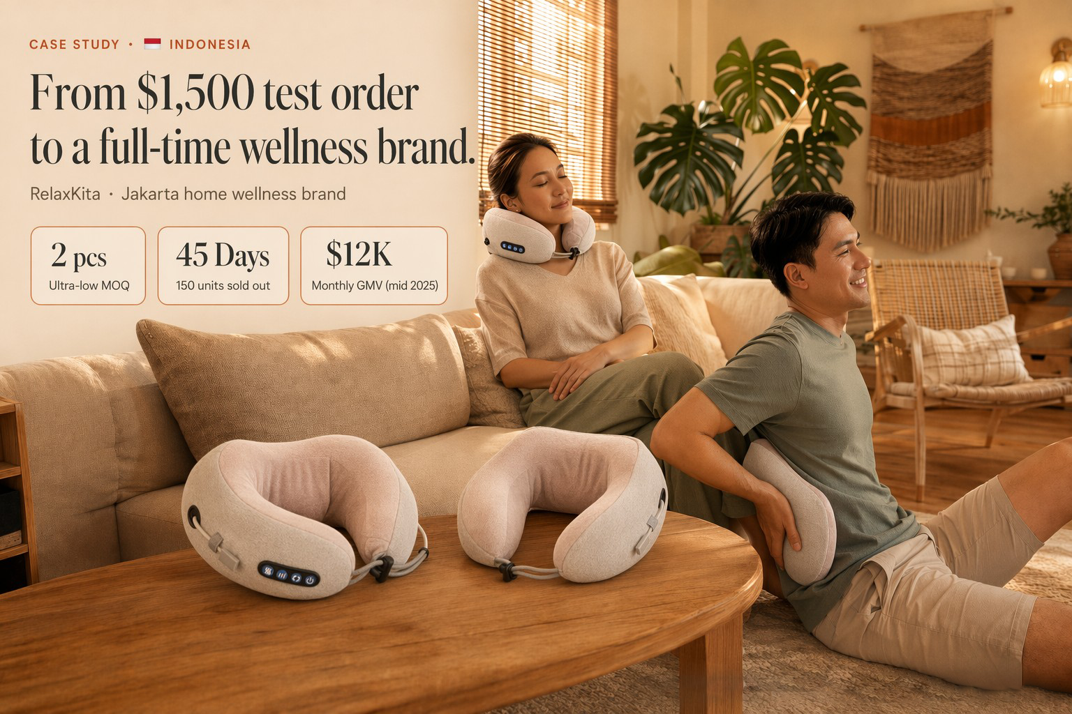 Comment un entrepreneur indonésien du commerce électronique a utilisé un coussin de massage comme tremplin pour pénétrer la catégorie « bien-être à domicile »
