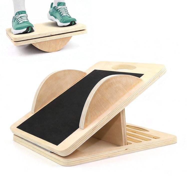 Premium Calf Stretcher Wobble Board Slant Board That Turns Balance Board for Effective Body Strengthening Squats Calf Stretching