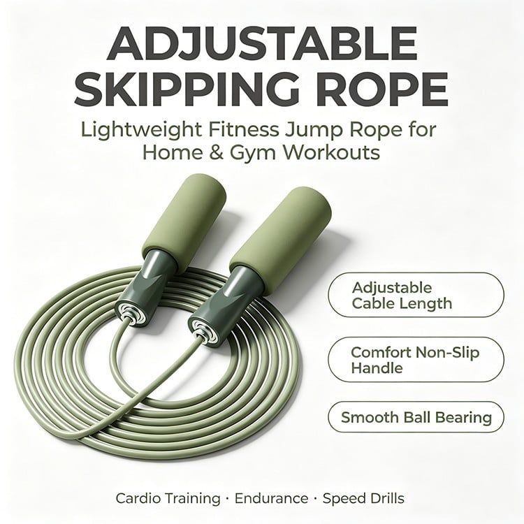 Adjustable Heavy PVC Jumping Rope Custom Logo Foam Handle Speed Weighted Jump Rope Skipping  