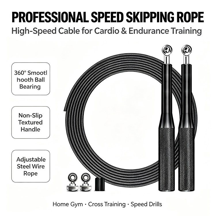 New Promotion Products Bearing Adjustable High Speed Aluminum Jump Rope Skipping for Fitness