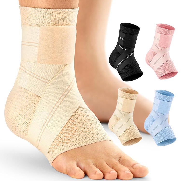 High Elasticity Nylon Sports Compression Ankle Brace for Women Men Plantar Fasciitis & Achilles Tendonitis Pain Relief