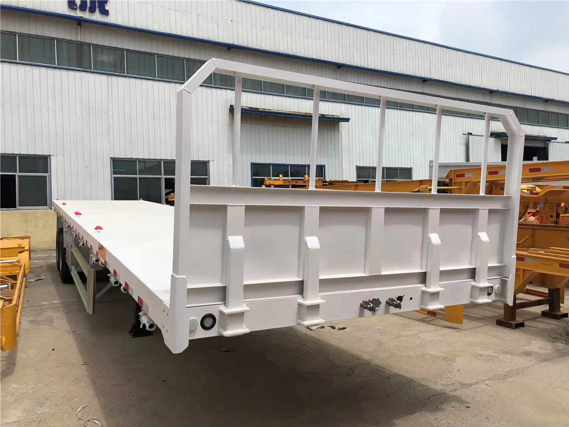 Vehicle Master 3 Axle 4 Axle 40T 60T Flatbed Flat Bed Container Semi Trailer Used and New Truck Trailer for Africa factory