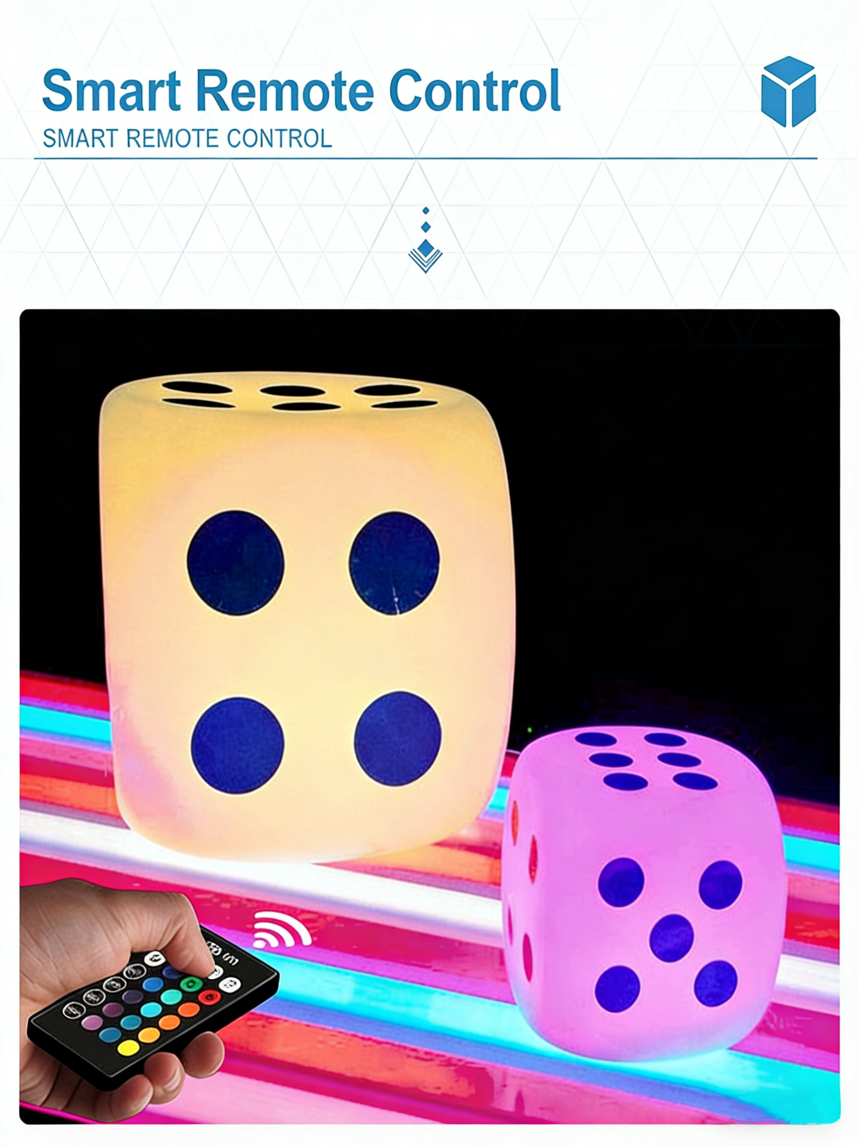 RGB Waterproof USB LED Cube Light 15cm Night Club Party Luminous Dice Lighting Decoration Home IP65 Battery Powered Remote supplier