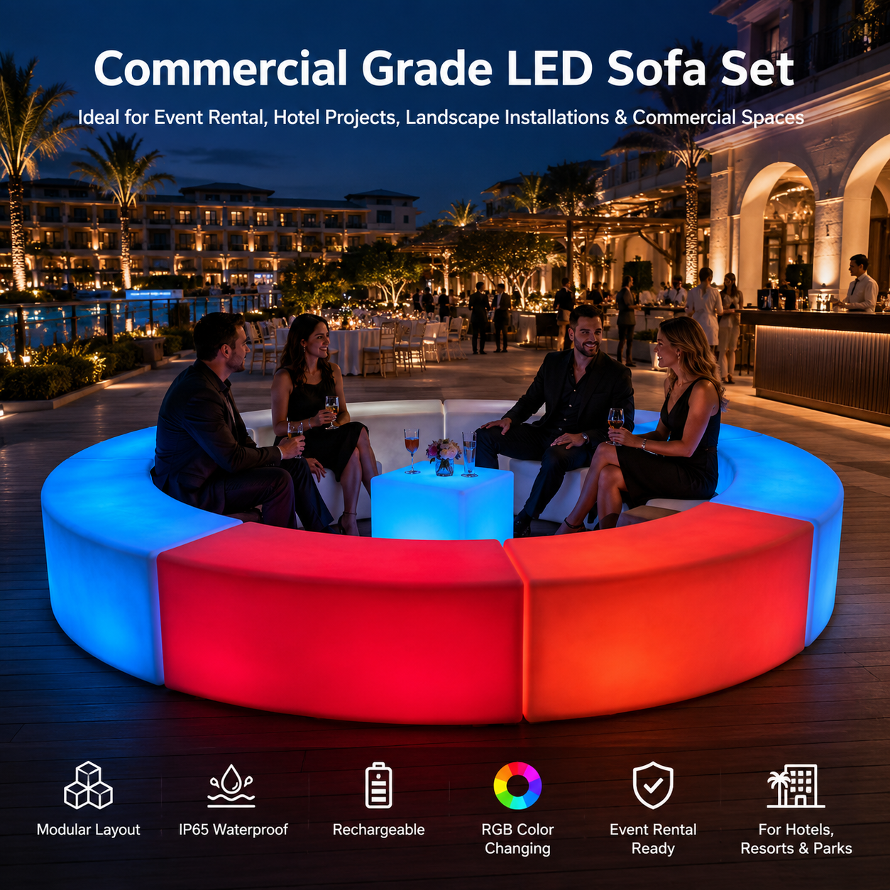 LED Cube Light for Garden and Hospitality Applications