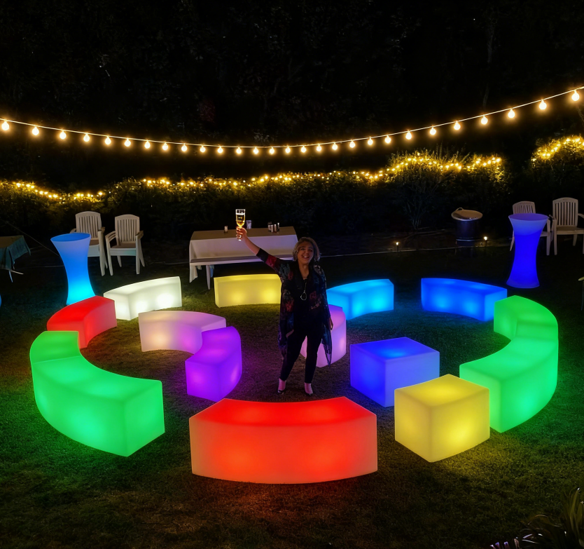 Dual-core led battery for led furniture bar party decor manufacture