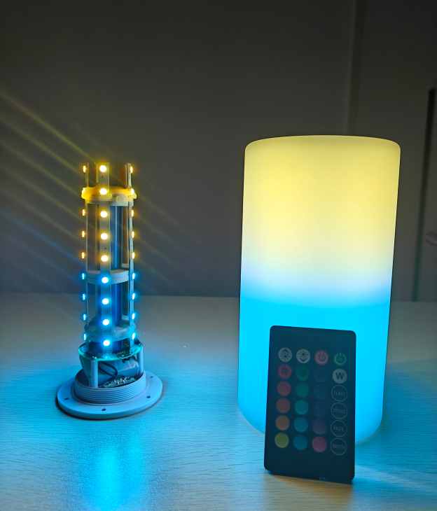 83mm Cylindrical LED lights customized logo for table decoration