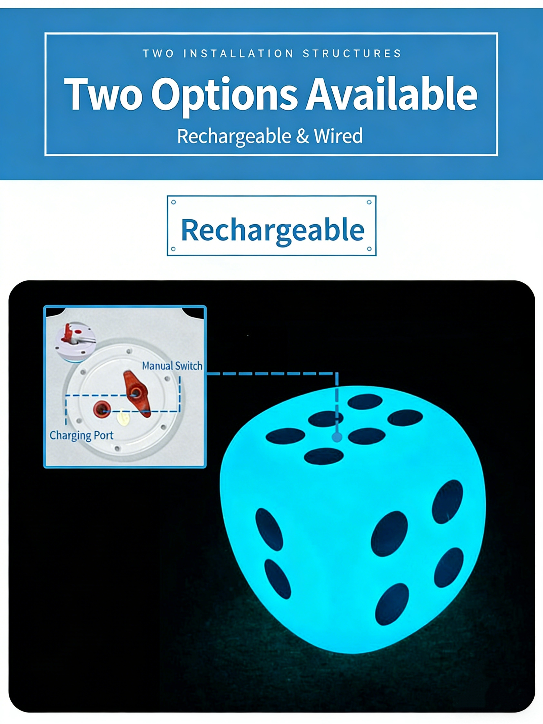 RGB Waterproof USB LED Cube Light 15cm Night Club Party Luminous Dice Lighting Decoration Home IP65 Battery Powered Remote factory