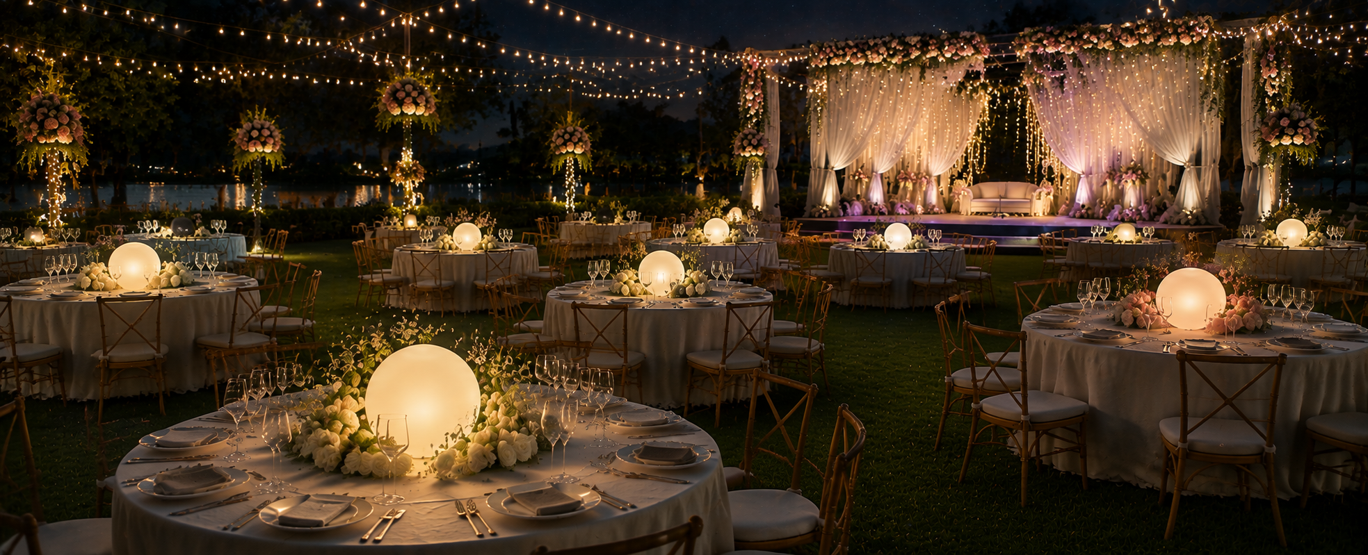 LED decorative lighting for event and rental businesses