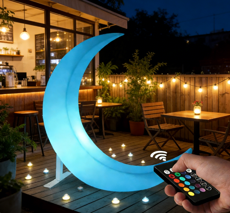Moon Decoration Light Swing Led Chair Twinkle Star Stool Balcony Garden Indoor Outdoor Furniture Swing Hanging Moon Chair