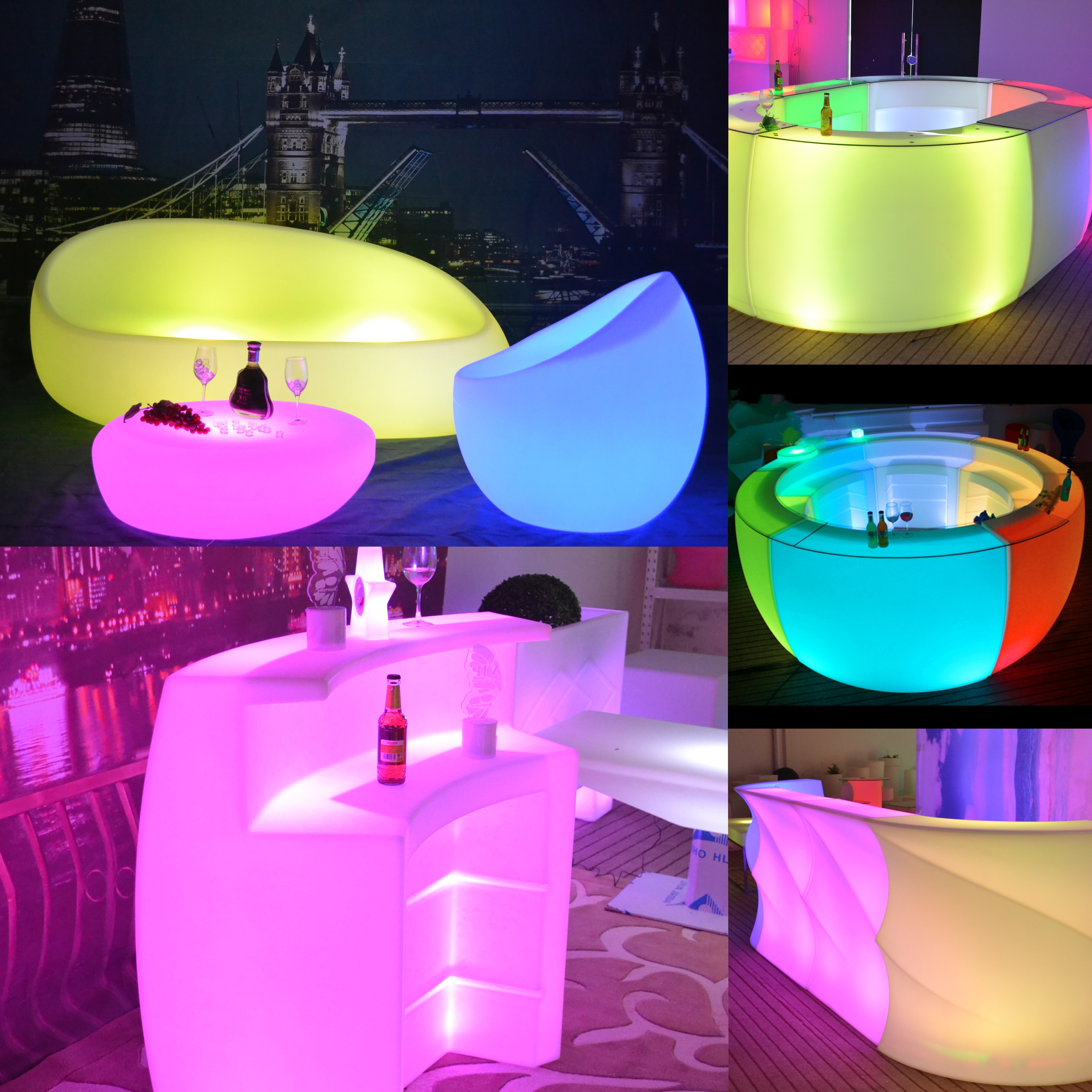 Dual-core led battery for led furniture bar party decor manufacture