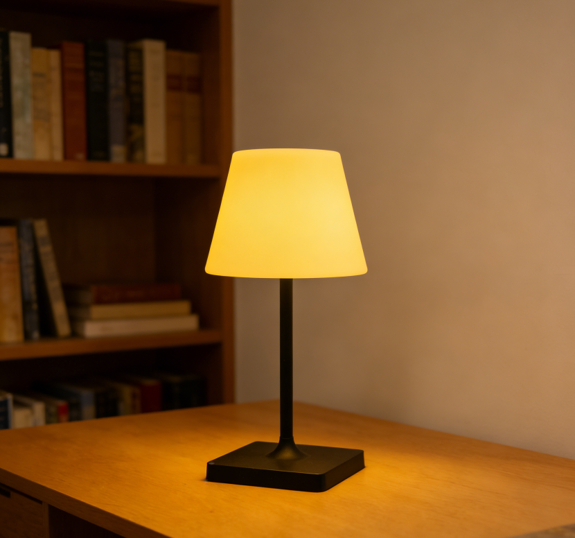 Rechargeable touch dual-color stepless dimming desk lamp
