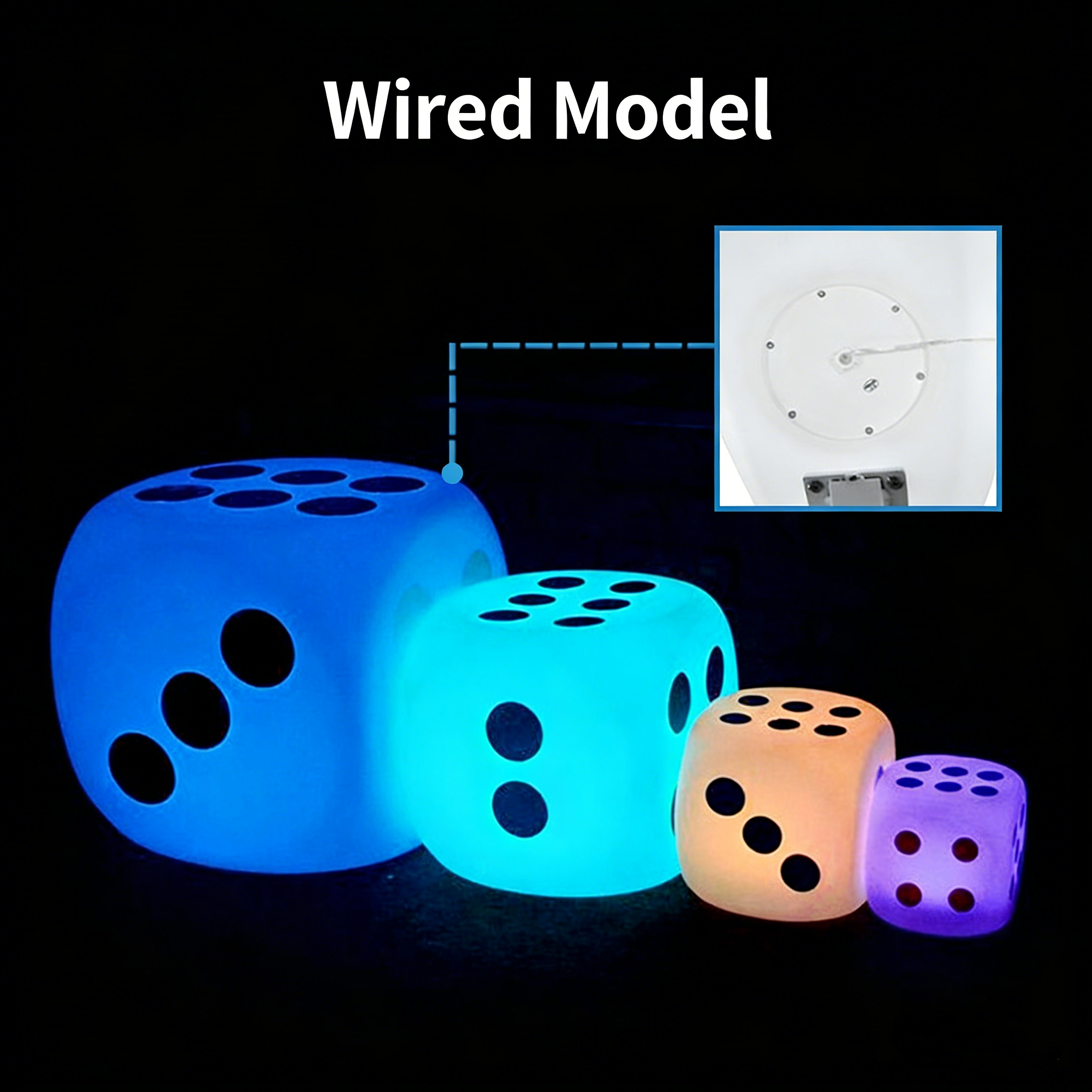 RGB Waterproof USB LED Cube Light 15cm Night Club Party Luminous Dice Lighting Decoration Home IP65 Battery Powered Remote factory