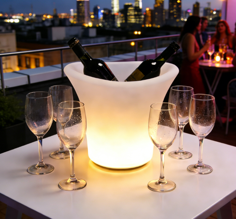 Newly Led Ice Bucket Champagne Bucket Cooler Beer Bottle Holder Keeps Drink Cold