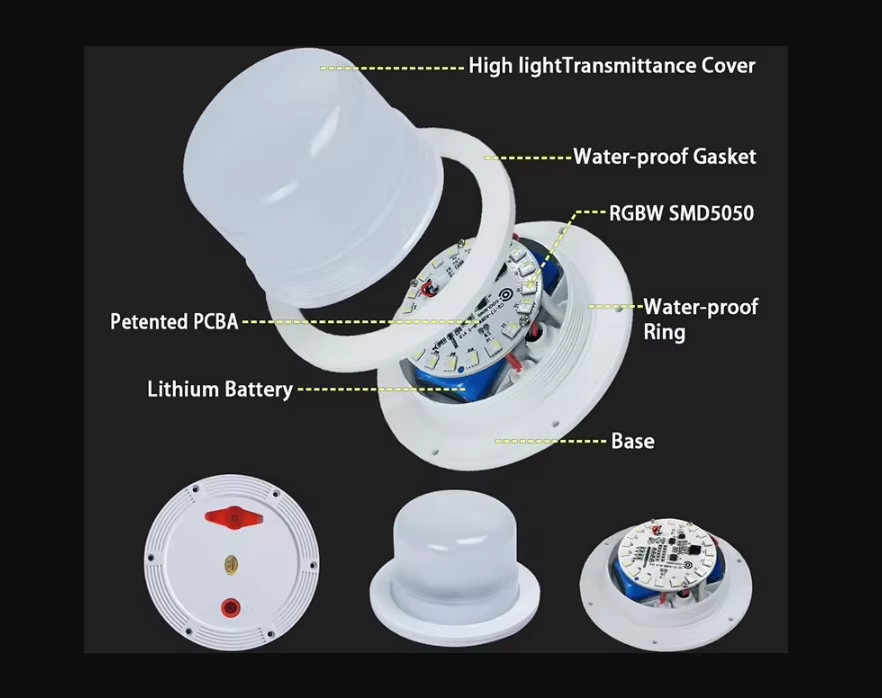 Replacement Type-C Led Battery IP65 Waterproof Rechargeable RGB Light manufacture