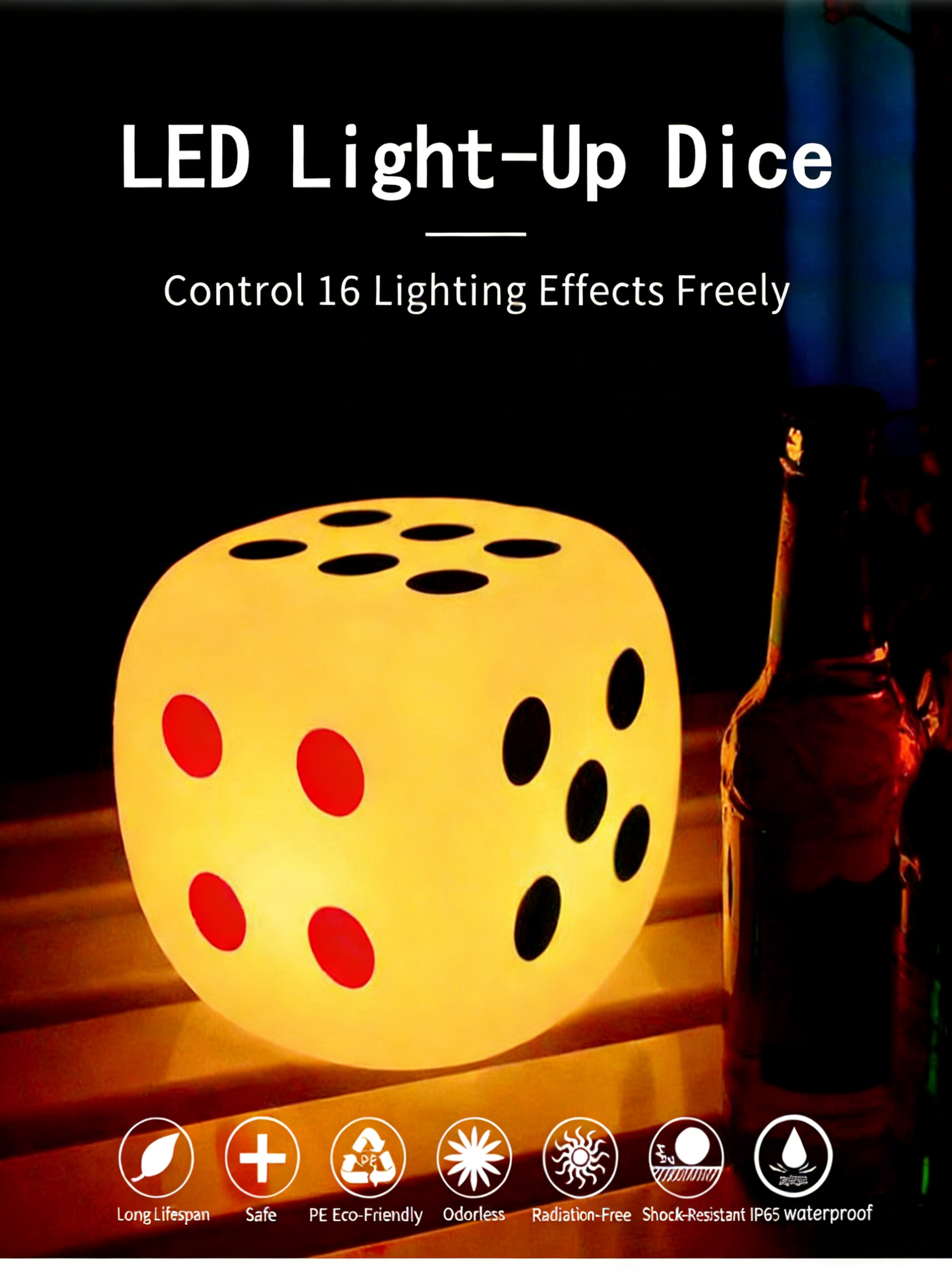 RGB Waterproof USB LED Cube Light 15cm Night Club Party Luminous Dice Lighting Decoration Home IP65 Battery Powered Remote manufacture