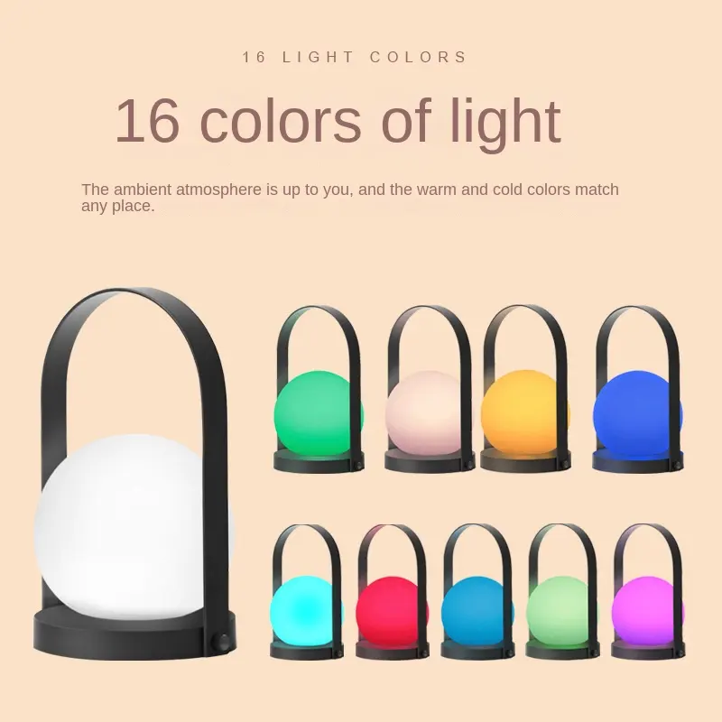 Round Frosted PE Portable Lantern-Cozy Home/Outdoor Kids’ Night Light