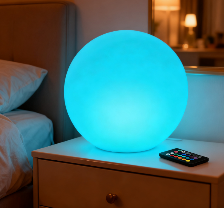  IP65 Rechargeable RGB LED Ball Lights (20-80cm) with remote control