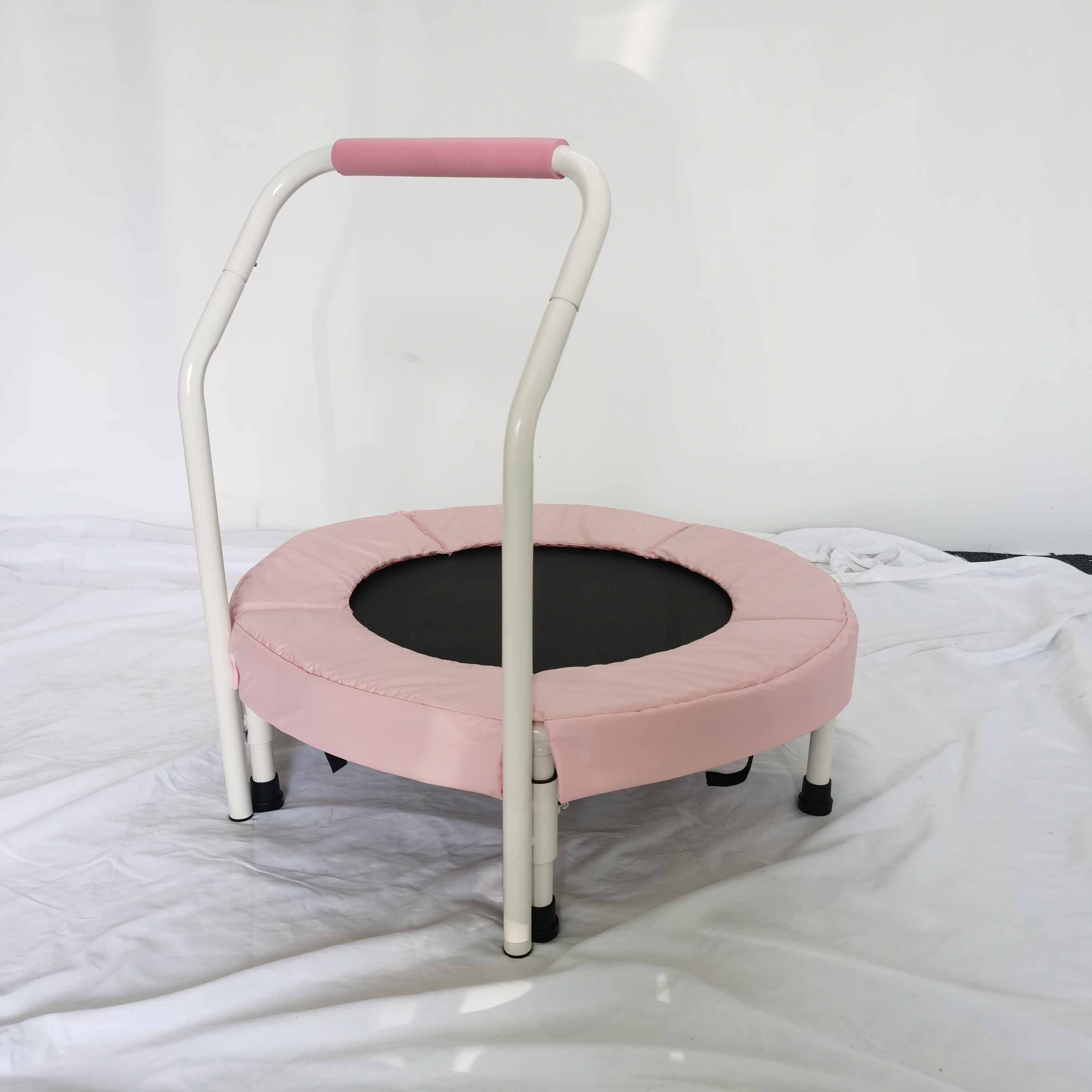 kids trampoline with handle bar 