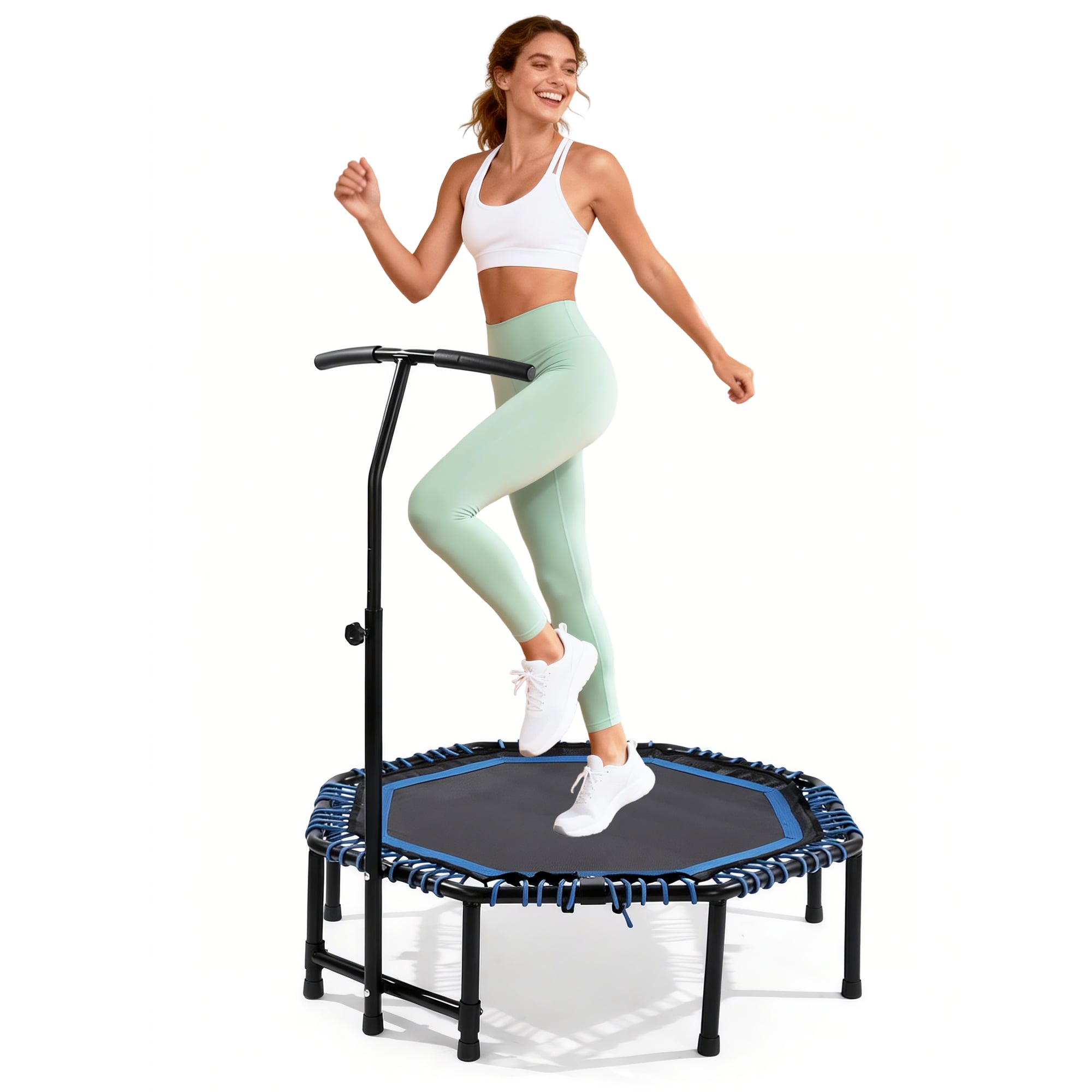 FITNESS TRAMPOLINE  48inch Octagon 4-fold With Handle Bar (HC-MT026)