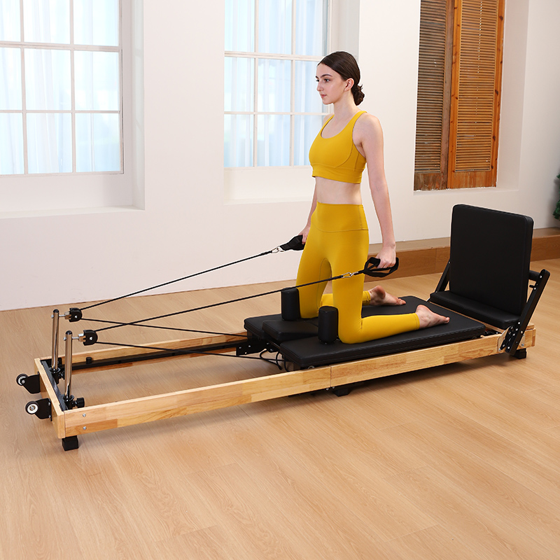 Folding Wooden Pilates reformer A1000