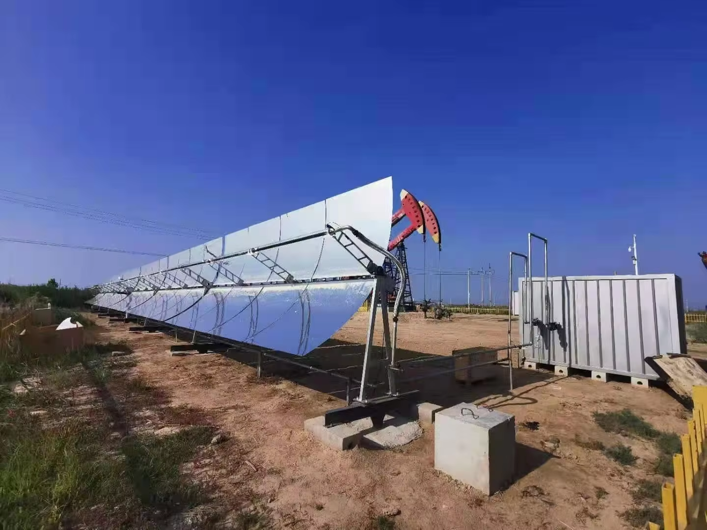 demax parabolic trough solar collector aperture width 255m concentrated industrial heating steam generation model dm ptc 2550-20