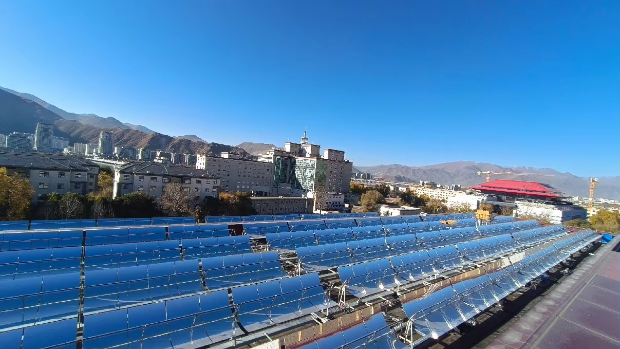 demax parabolic trough solar collector aperture width 255m concentrated industrial heating steam generation model dm ptc 2550-17