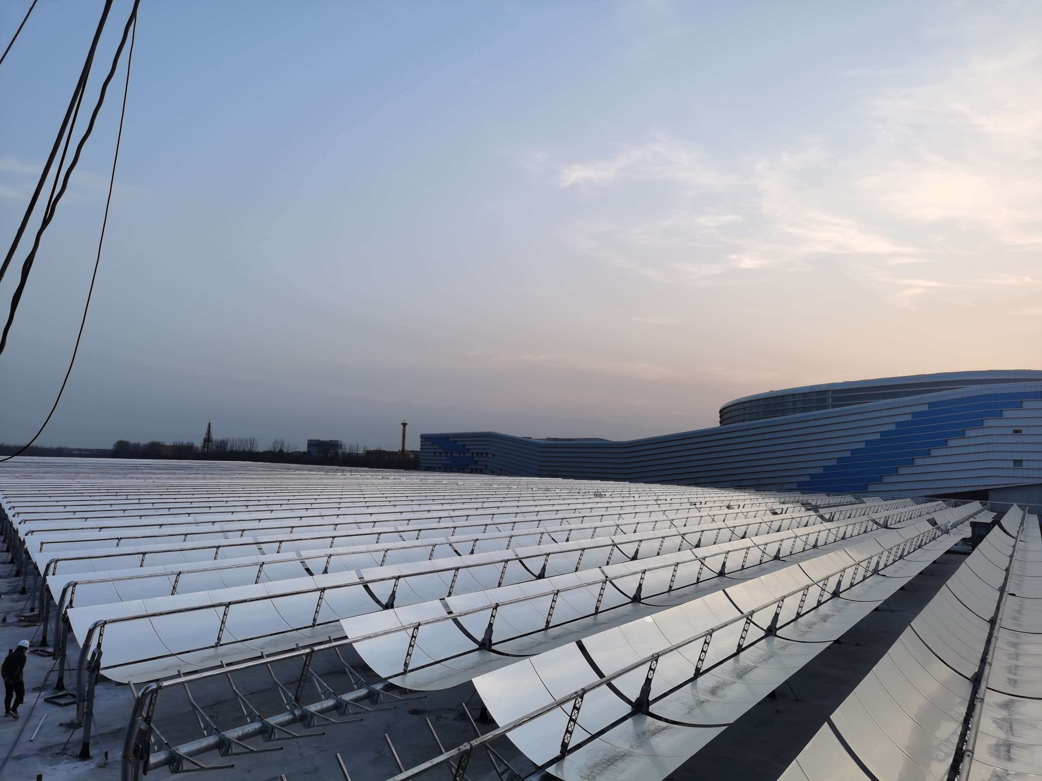 demax parabolic trough solar collector aperture width 255m concentrated industrial heating steam generation model dm ptc 2550-19