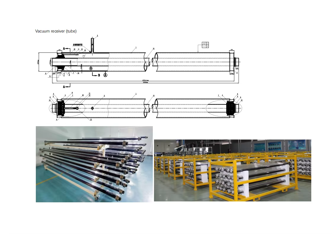 demax parabolic trough solar collector aperture width 255m concentrated industrial heating steam generation model dm ptc 2550-8