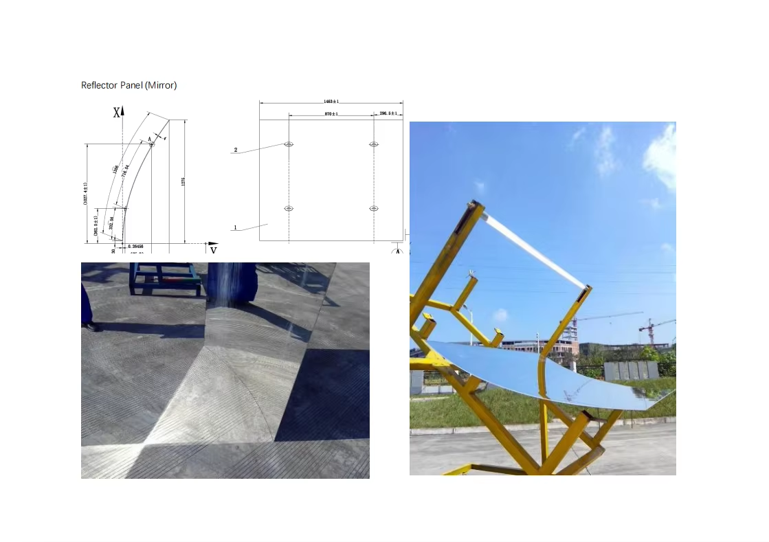 demax parabolic trough solar collector aperture width 255m concentrated industrial heating steam generation model dm ptc 2550-7