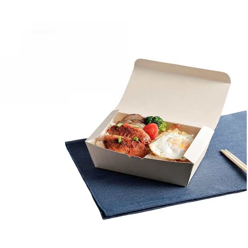 Eco-friendly Disposable Packing Meal Touter Box Biodegradable Paper Plates & Bowls