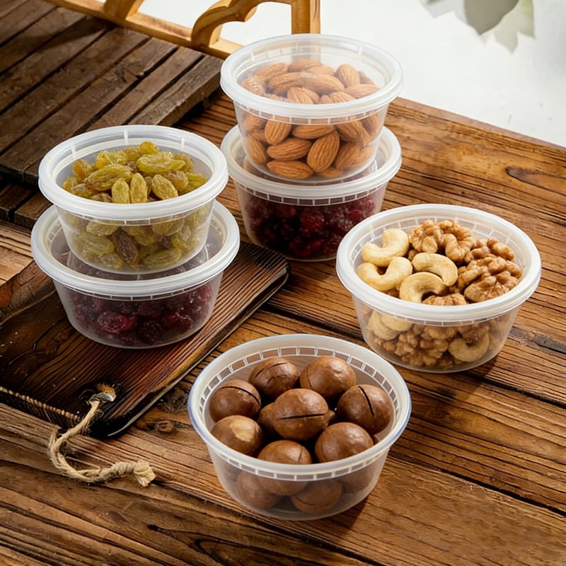 Récipients alimentaires jetables avec couvercles, en polypropylène (PP) de qualité alimentaire, utilisables au micro-ondes et étanches, pour la préparation de repas, 8 oz à 32 oz