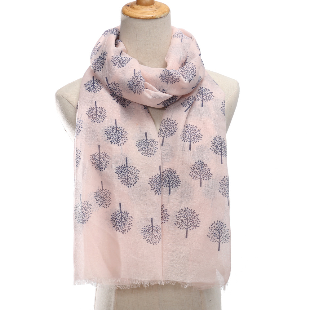 Mantó de polièster amb estampat personalitzat d'arbres amb fàbrica