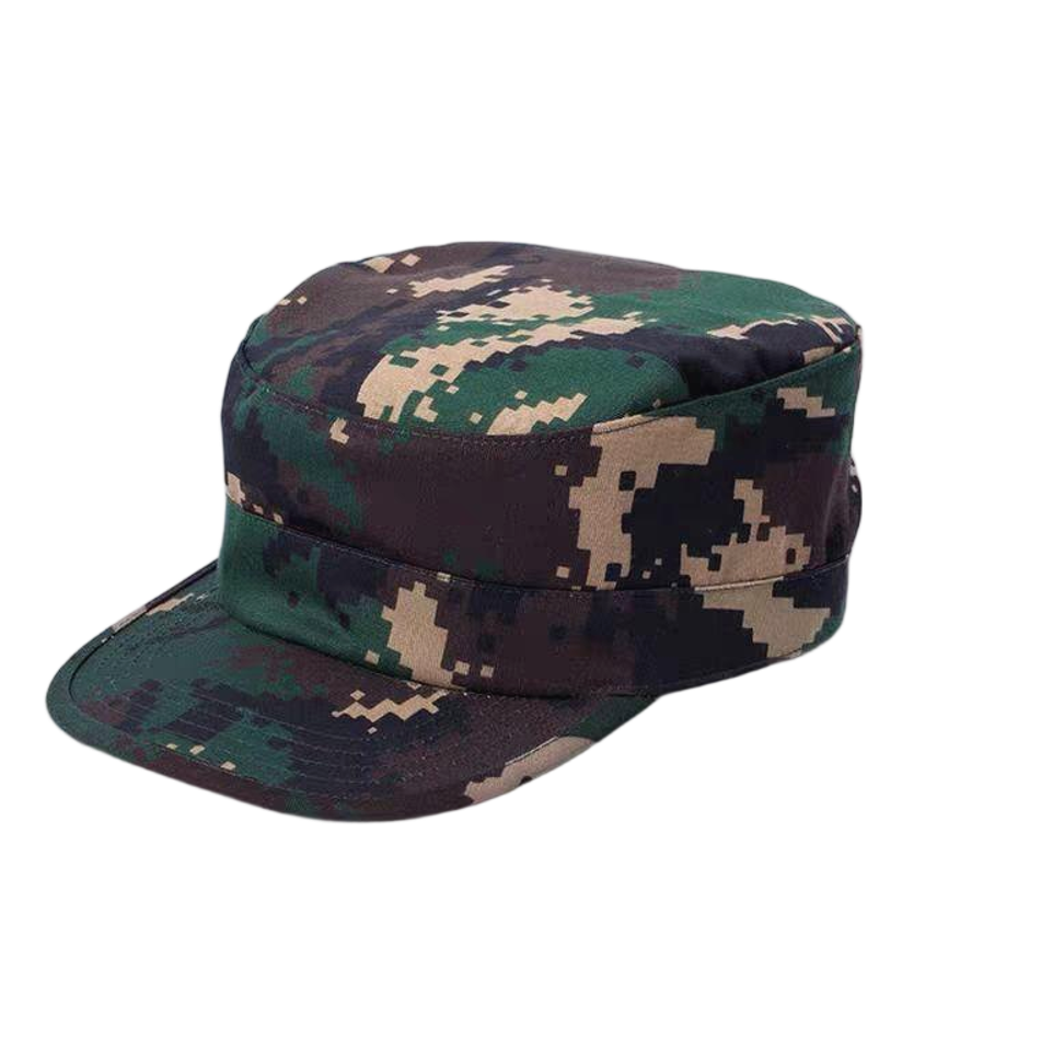 Bavlněná čepice s retro designem a individuálním stromovým kamuflážním potiskem