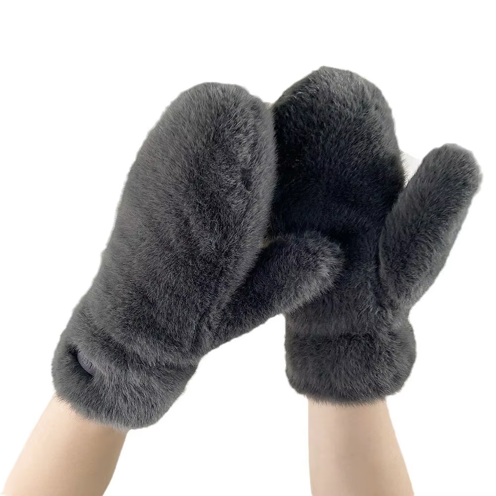 Makapal na Plush na Manopla para sa Panlabas