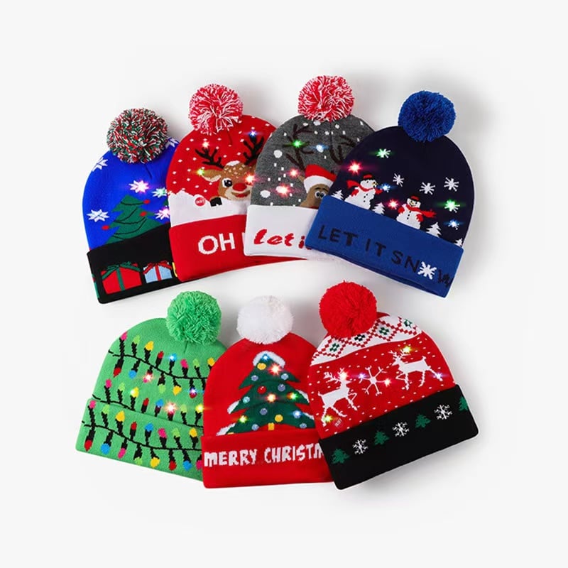 Gorro de Nadal de fusta acrílica amb LED per a ús normal