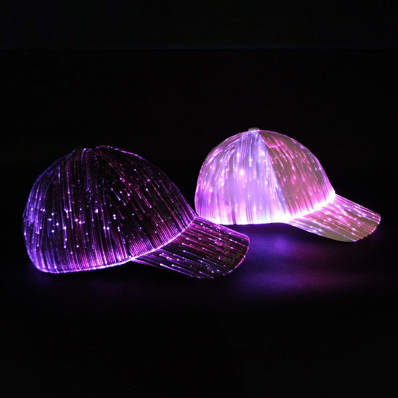 Chapeau à LED avec 7 couleurs lumineuses, chapeaux de baseball fluorescents