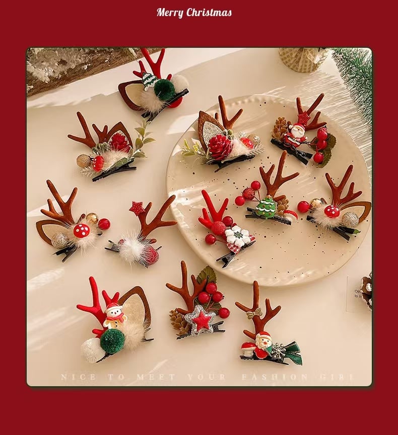 Coppie di Graffette di Natale Carine per Decorazione