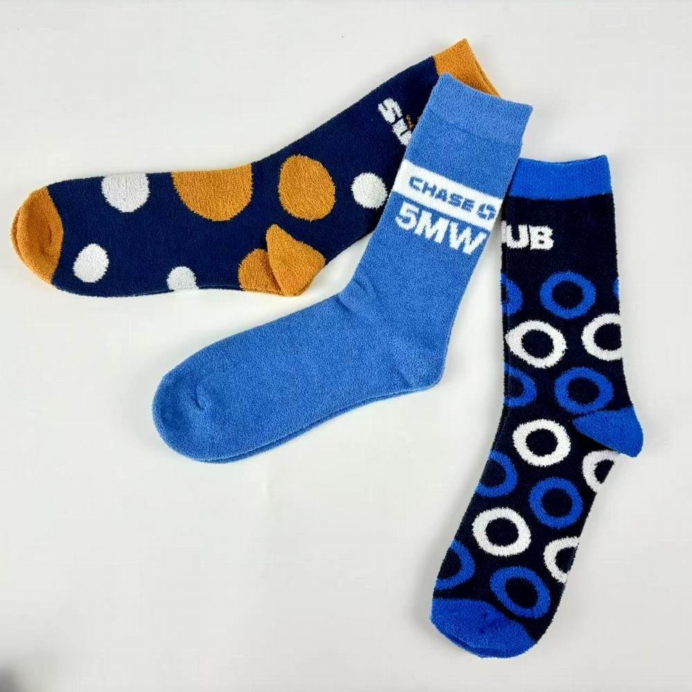 Calcetíns personalizados con logo xacquard, tipo peluche, para uso doméstico