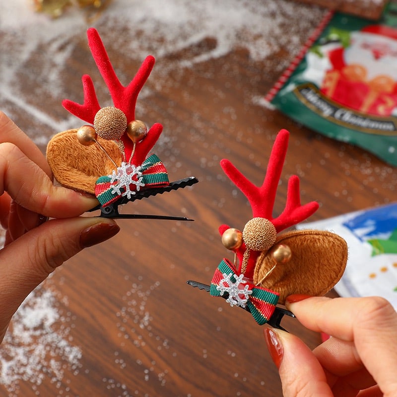 Coppie di Graffette di Natale con Design Colorati per Decorazione