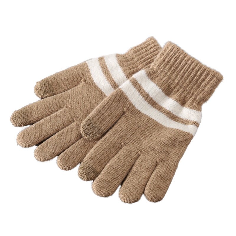 Guantes Mágicos de Acrílico Tejidos con Rayas para Venta al Por Mayor