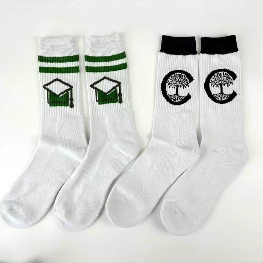 Kaus Kaki Uniseks Desain Kustom Katun untuk Olahraga