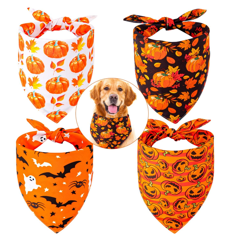 Douane Poliëster Driehoek Hond Bandana Vir Halloween
