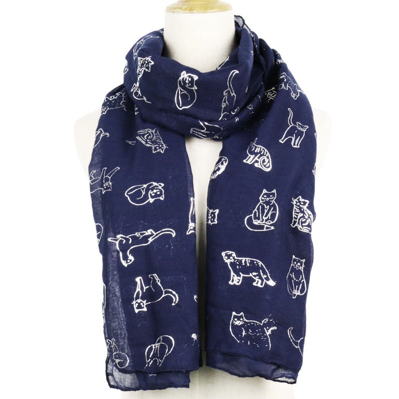 Polyester Silver Printing Beach Scarf With Factory