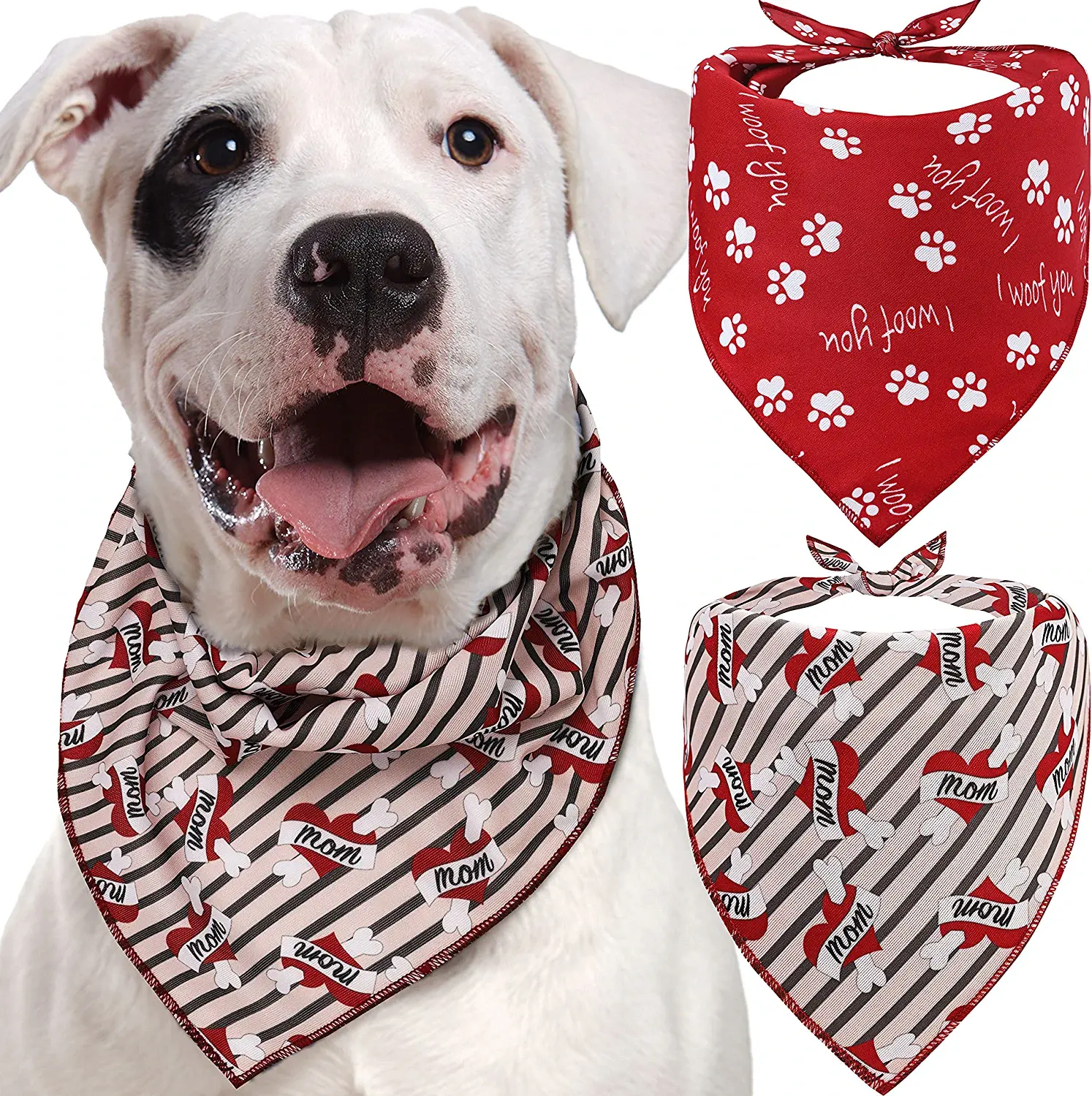 Poliesier Driehoek Drukwerk Hond Bandana Vir Groothandel