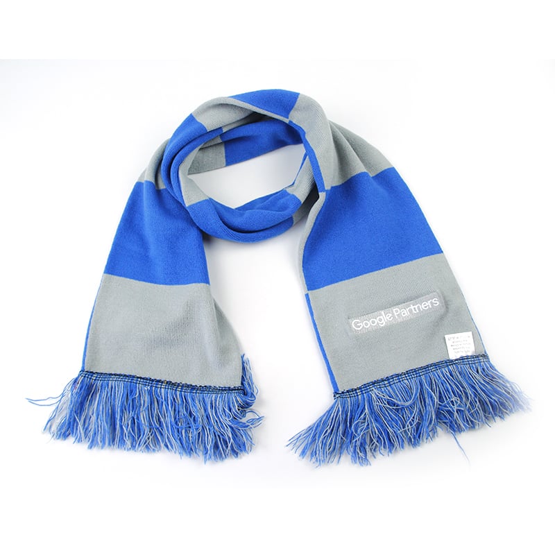 Acrylic Custom Logo Knitted Scarf For Promotion